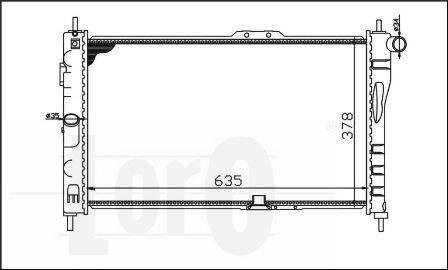 РАДІАТОР, ОХОЛОДЖЕННЯ ДВИГУНА DEPO 011-017-0006 (фото 1)