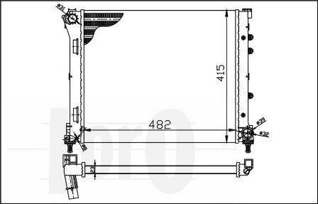 Радіатор, система охолодження двигуна DEPO 0160170055