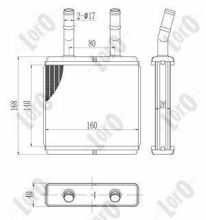 ТЕПЛООБМІННИК, ВНУТРІШНЄ ОПАЛЕННЯ DEPO 019-015-0004-B (фото 1)
