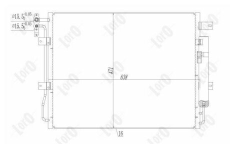 КОНДЕНСАТОР, КОНДИЦІОНЕР DEPO 027-016-0008 (фото 1)