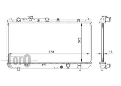 РАДІАТОР, ОХОЛОДЖЕННЯ ДВИГУНА DEPO 030-017-0006 (фото 1)