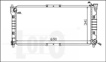 РАДІАТОР, ОХОЛОДЖЕННЯ ДВИГУНА DEPO 030-017-0011