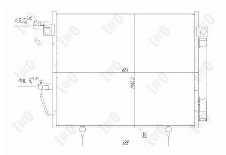 КОНДЕНСАТОР, КОНДИЦІОНЕР DEPO 033-016-0017 (фото 1)