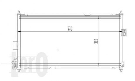 Радиатор кондиционера nissan DEPO 0350160009