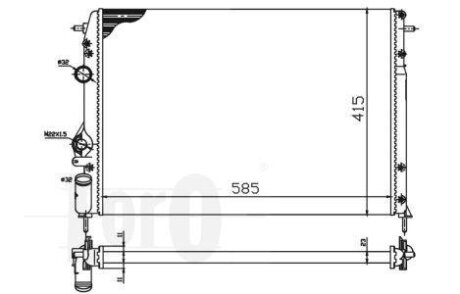 РАДІАТОР, ОХОЛОДЖЕННЯ ДВИГУНА DEPO 042-017-0036