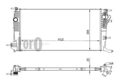 РАДІАТОР, ОХОЛОДЖЕННЯ ДВИГУНА DEPO 042-017-0054