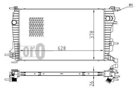 Фото 1 - радіатор, охолодження двигуна DEPO 042-017-0059-B РАДІАТОР, ОХОЛОДЖЕННЯ ДВИГУНА DEPO 042-017-0059-B (фото 1)