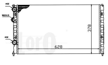 РАДІАТОР, ОХОЛОДЖЕННЯ ДВИГУНА DEPO 046-017-0009