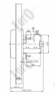 ВЕНТИЛЯТОР, ВИПРОМІНЮВАЧ DEPO 0530140002