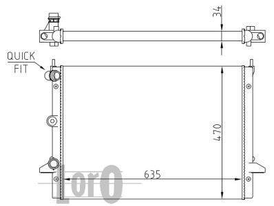 РАДІАТОР, ОХОЛОДЖЕННЯ ДВИГУНА DEPO 053-017-0047