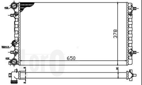 Фото 1 - радіатор, охолодження двигуна DEPO 053-017-0066 РАДІАТОР, ОХОЛОДЖЕННЯ ДВИГУНА DEPO 053-017-0066 (фото 1)