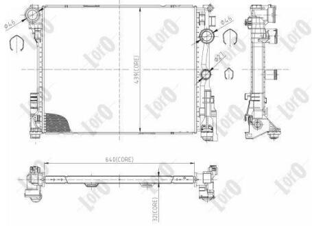 Радіатор системи охолодження DEPO 0540170060B (фото 1)