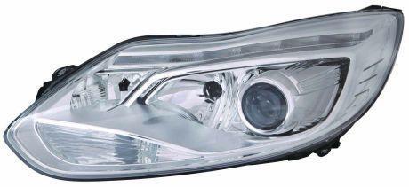 Фара Лів (xenon, D3S/H1/H7/LED/PY21W, електричн, з мотором, колір відбивача: хром, колір повороту: прозор) FORD FOCUS III 07.10-11.14 DEPO 43111A7LMLDHEM
