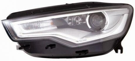 Фара Прав (xenon, D3S/H7/LED/PSY24W, електричн, з мотором, колір відбивача: хром) AUDI A6 C7 11.10-04.15 DEPO 4461140RMLDHEM (фото 1)