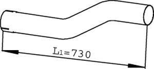 Труба вихлопного газу Dinex 22145