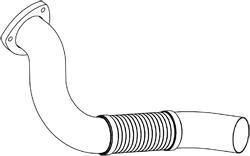 Вихлопна труба (довжина:640мм) MAN BUS EURO 4 Dinex 48293