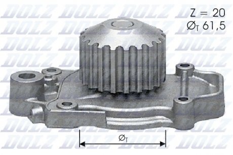 Насос системи охолодження DOLZ H118 (фото 1)