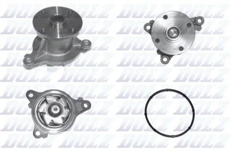 Насос охолоджуючої рідини, з ущільненням HYUNDAI ACCENT IV, ACCENT V, I20 ACTIVE, I20 II, I20 III, I30, SOLARIS 1.4/1.4LPG 11.10- DOLZ H242