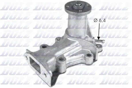 Насос охолоджуючої рідини, з ущільненням DAIHATSU CHARADE II, CHARADE III, HIJET, SPARCAR 0.8/1.0/1.0D 09.83-05.98 DOLZ M236 (фото 1)