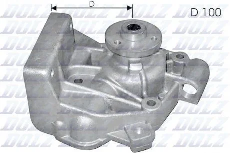 Насос охолоджуючої рідини, з ущільненням ALFA ROMEO AR 6 FIAT DUCATO RENAULT 18, 18 VARIABLE 1.6-2.5D 04.78-08.90 DOLZ S157