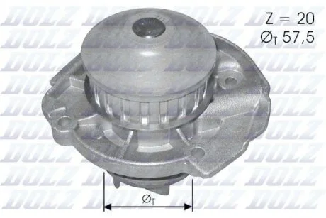 Водяной насос FIAT PALIO (178BX) PANDA (141A_) / LANCIA Y (840A) Y10 (156 DOLZ S161