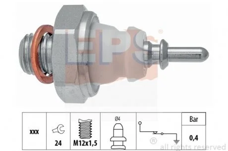 Датчик тиску оливи (0,4Bar M12x1,5) SsangYong Actyon 2.0 05-/Korando 2.0 12-/Kyron 05-/Rexton 2.0/2.7 04- EPS 1.800.221