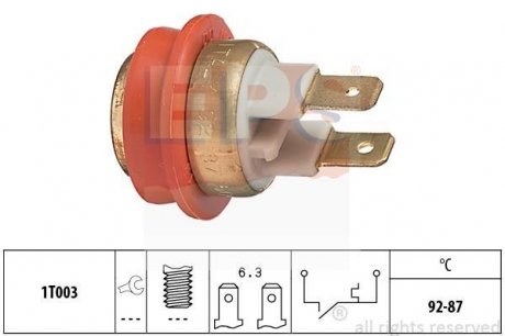 Термовыключатель вентилятора радиатора EPS 1850042
