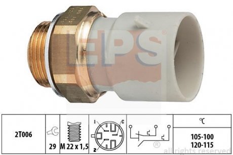 Термовыключатель вентилятора радиатора EPS 1.850.649 (фото 1)