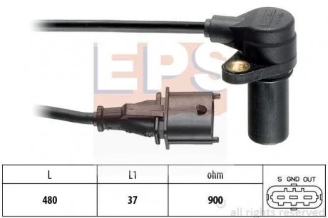 Датчик валу Fiat, Alfa 1.9JTD, 2.4JTD EPS 1.953.169