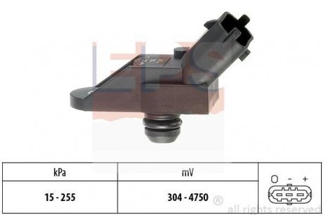 Датчик тиску впускного колектору Volvo C70 I, S40 I, S60 I, S70, S80 I, V40, V70 I, V70 II 2.0-3.0 11.96-04.10 EPS 1.993.013 (фото 1)