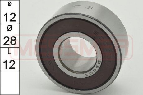 Підшипник 63001-2Z/C3PLHT23B Ball Bearing (28x12x12) ERA 218000 (фото 1)