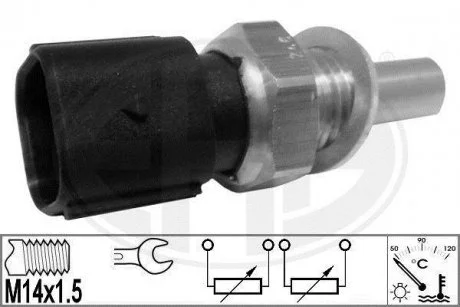 Датчик температури рідини для охолодження MB Sprinter/VW LT 2.3 -06 (4 конт.) (M14x1.5) ERA 330856