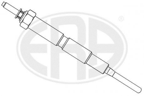 Свічка розжарювання Mazda 3/323 F VI/323 PV/323 SV/323 S VI/5/6/626 V/MPV II/Premacy 2.0D 96-10 ERA 886088 (фото 1)