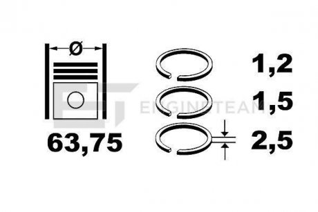 Комплект кілець ET ENGINETEAM R1000625