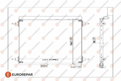 Радіатор кондиціонера Berlingo/Partner1.1/1.4/1.6HDI/1.9D 98- EUROREPAR E163277