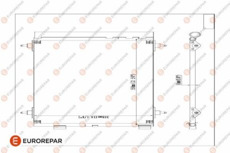 Радіатор кондиціонера Berlingo/307/Partner 1.6/2.0D 00- EUROREPAR E163364