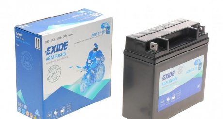 Аккумулятор залитый и заряженный AGM 18Ah 250A EXIDE AGM12-18