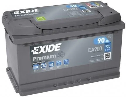 Аккумулятор 90Ah-12v PREMIUM (315х175х190),R,EN720 EXIDE EA900
