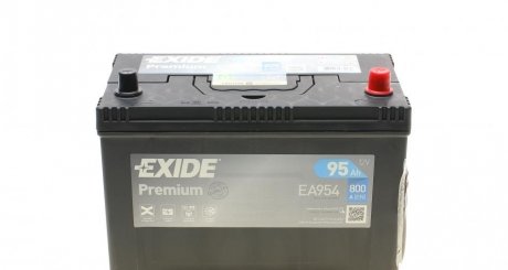 Стартерная батарея (аккумулятор) EXIDE EA954 (фото 1)