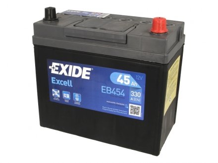 Аккумулятор EXCELL 12V/45Ah/330A (R+) (237х127х227) EXIDE EB454