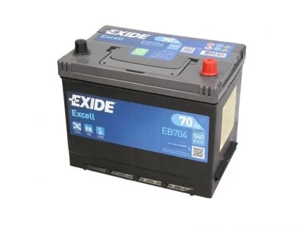 Акумулятор 70Ah-12v EXCELL (266х172х223), R, EN540 Азія EXIDE EB704