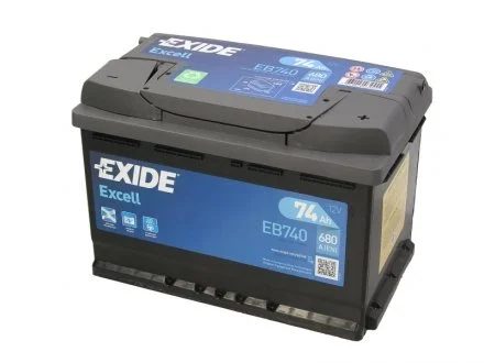 Акумулятор 74Ah-12v EXCELL(278х175х190),R,EN680 EXIDE EB740