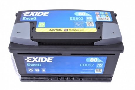 Стартерная батарея (аккумулятор) EXIDE EB802 (фото 1)