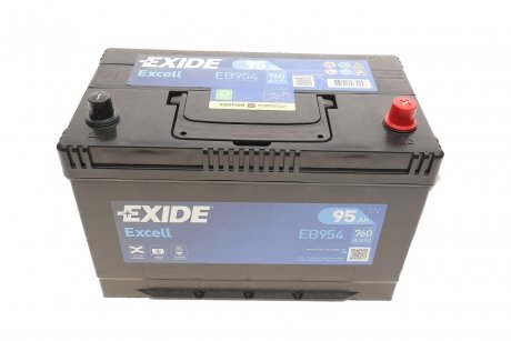 Акумулятор EXCELL 12V/95Ah/760A (R+) (306х173х222) EXIDE EB954 (фото 1)