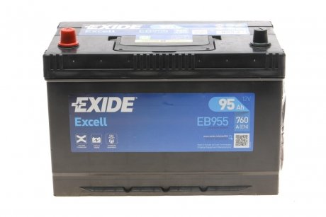 Акумулятор EXCELL 12V/95Ah/760A (L+) (306х173х222) EXIDE EB955 (фото 1)