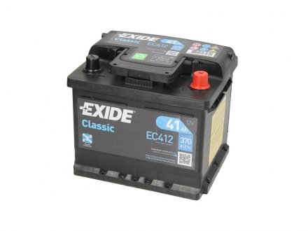 Стартерная аккумуляторная батарея, Стартерная аккумуляторная батарея EXIDE EC412 (фото 1)