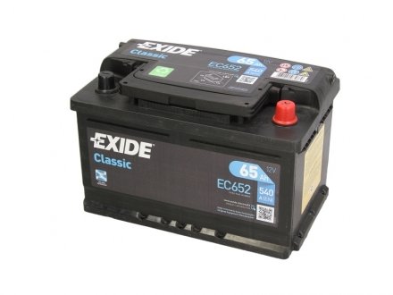 Стартерная аккумуляторная батарея, Стартерная аккумуляторная батарея EXIDE EC652 (фото 1)
