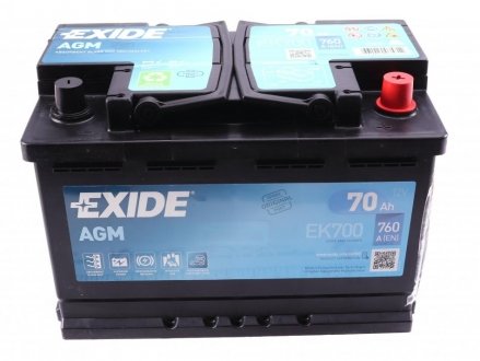 Аккумулятор EXIDE EK700 (фото 1)