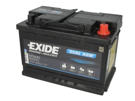 Стартерная аккумуляторная батарея EXIDE EP600 (фото 1)