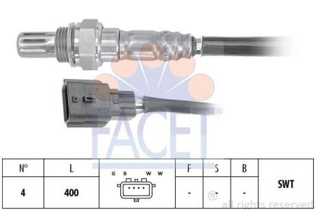Датчик кислорода (лямбда-зонд) Renault Logan II (16-) 1.0 Sce 75 (10.8225) FACET 108225